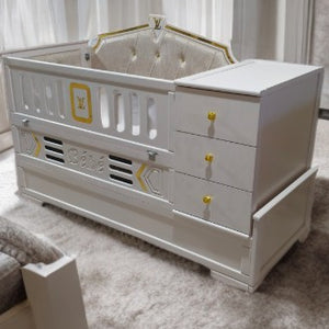 سرير عصري عملي وآمن للأطفال من الرضاعة إلى 10 سنوات