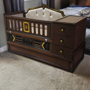 سرير عصري عملي وآمن للأطفال من الرضاعة إلى 10 سنوات