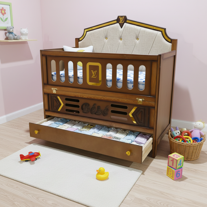 سرير أطفال مناسب للغرف الصغيرة