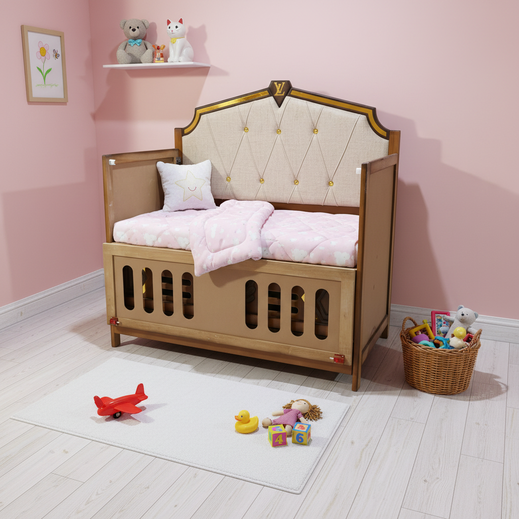 سرير أطفال مناسب للغرف الصغيرة