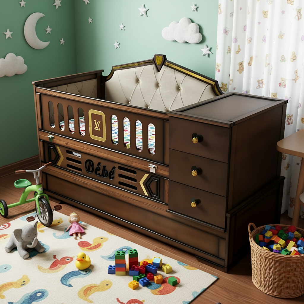 سرير أطفال مصمم بذكاء ليكبر مع طفلك من الرضاعة إلى 12 سنة