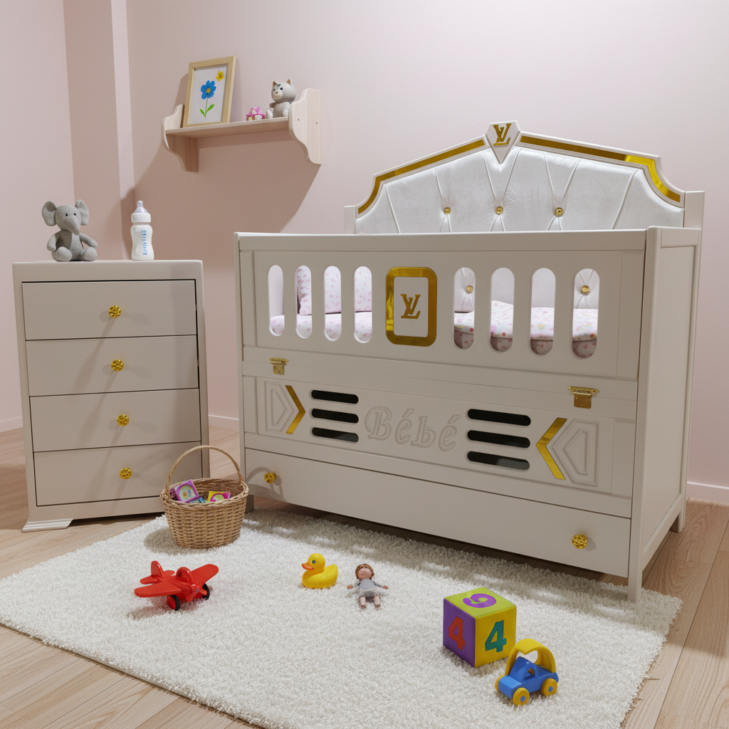 سرير أطفال مناسب للغرف الصغيرة