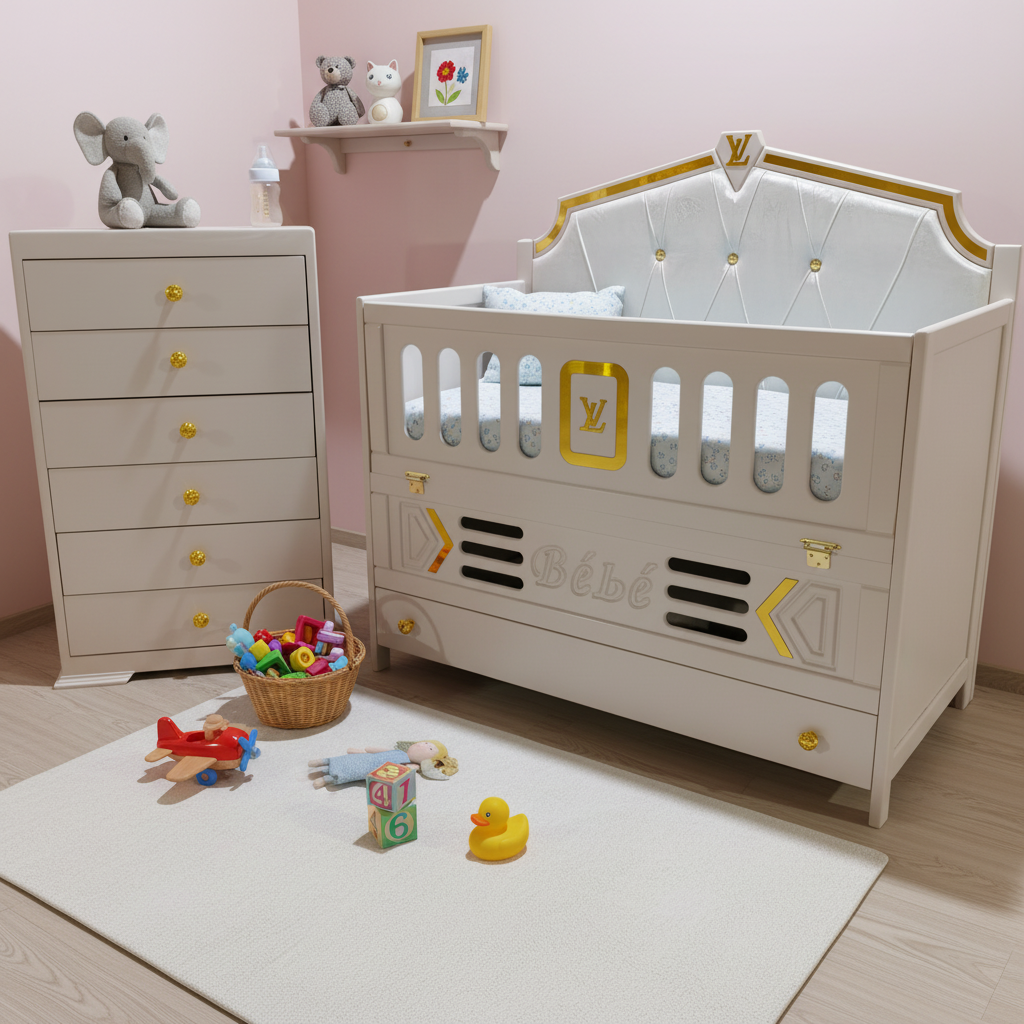 سرير أطفال مناسب للغرف الصغيرة