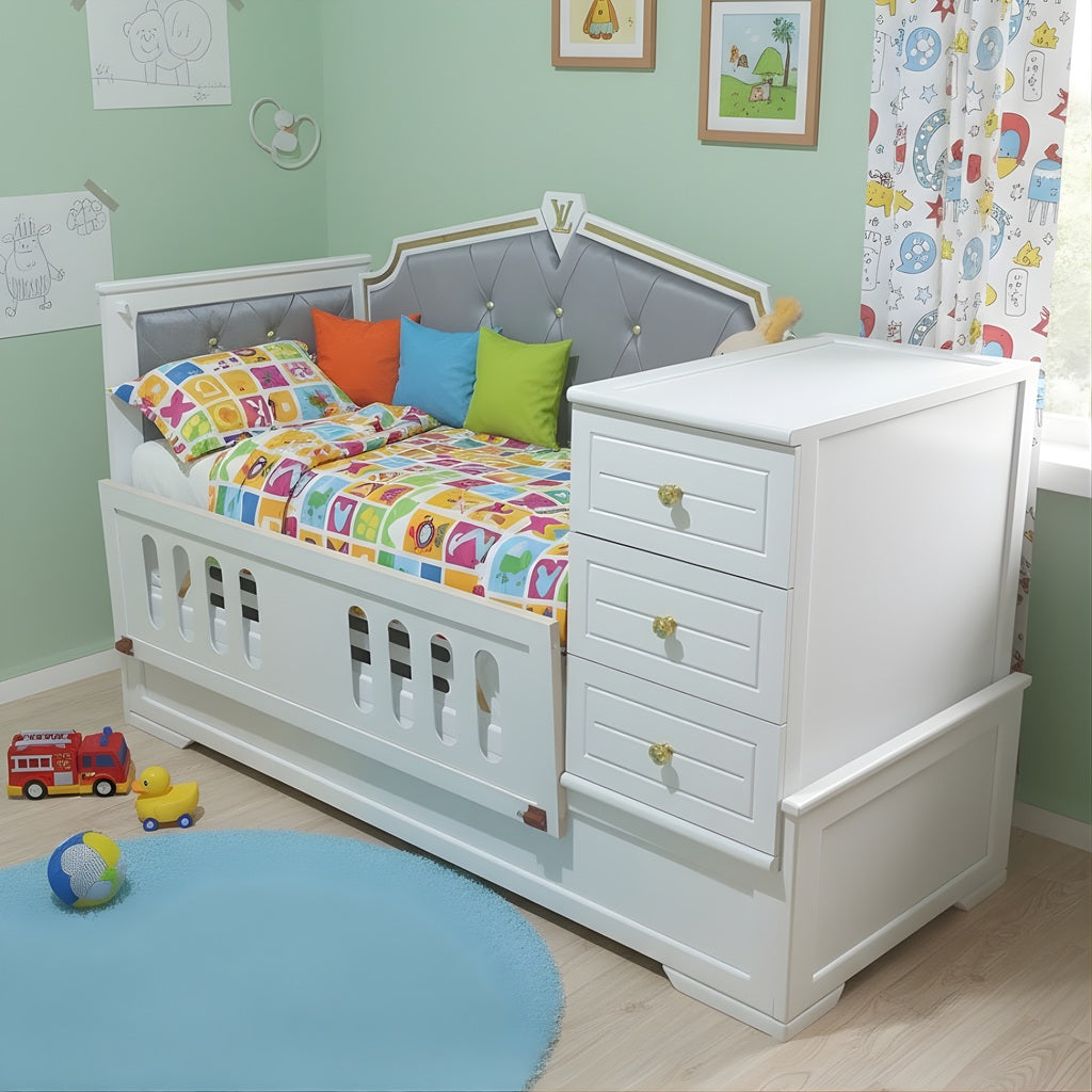 سرير أطفال مصمم بذكاء ليكبر مع طفلك من الرضاعة إلى 12 سنة