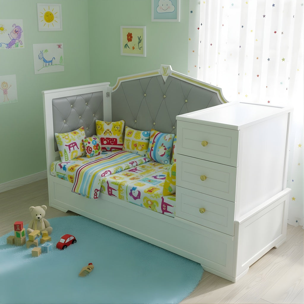 سرير أطفال مصمم بذكاء ليكبر مع طفلك من الرضاعة إلى 12 سنة